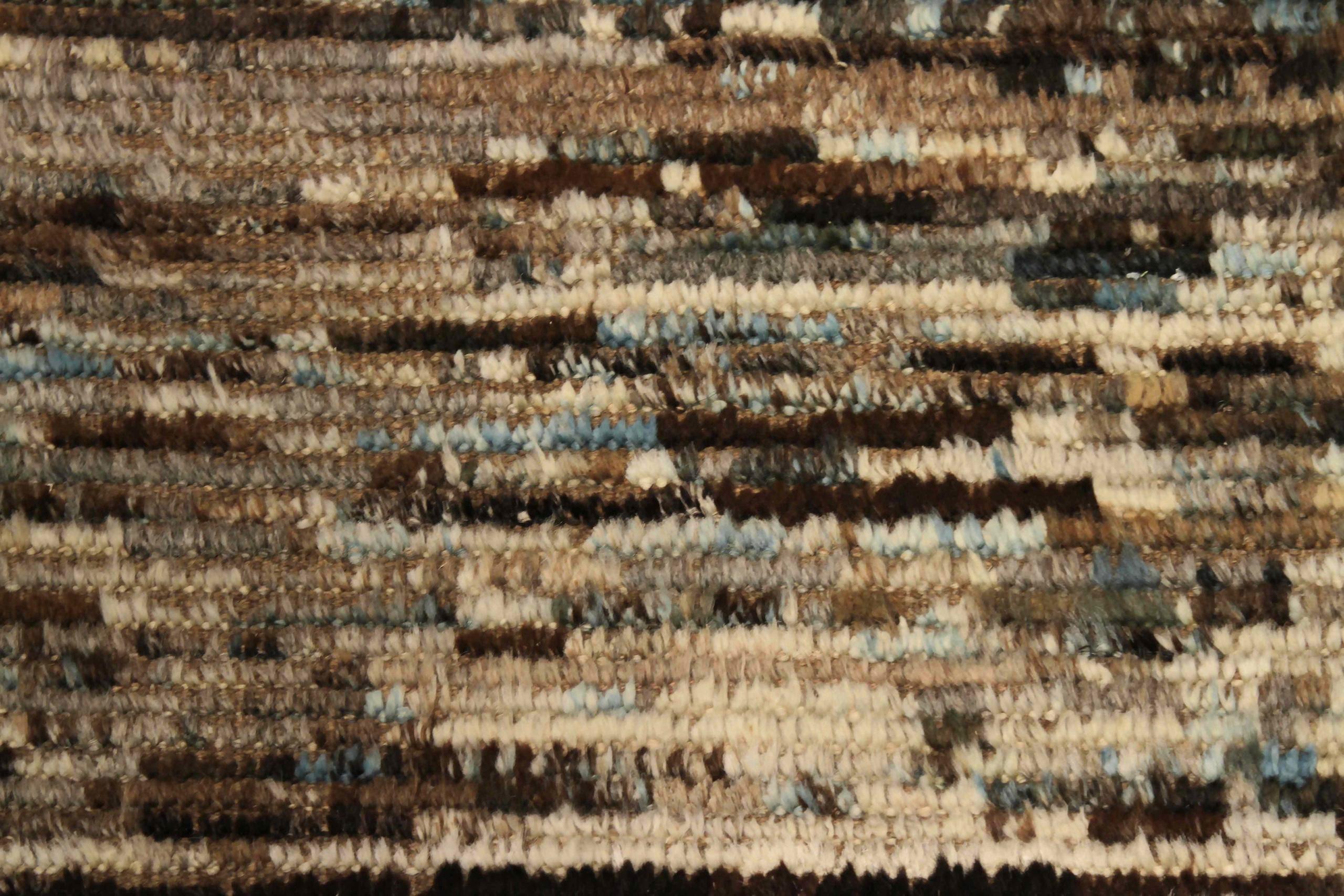 Afghanistan Moroccan Runner Rug Circa 1990 - Wool Brown Ivory Design - 90434 For Sale 1