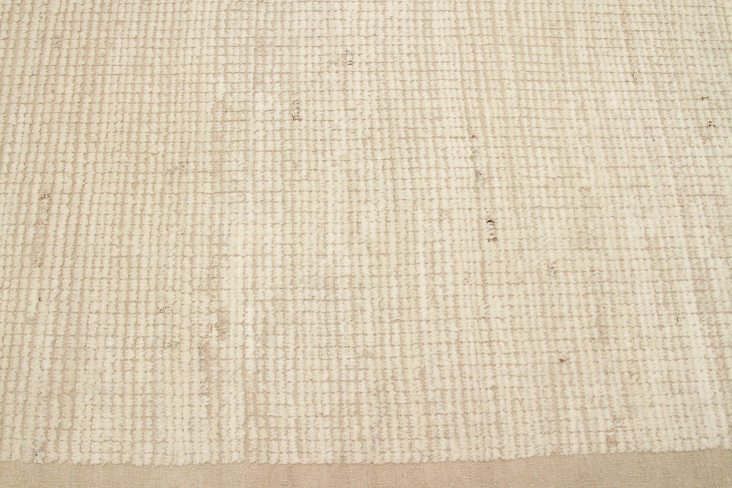 Marokkanischer Afghanistan-Läufer Circa 1990 - Wolle Elfenbein Design - 92253 (Stammeskunst) im Angebot