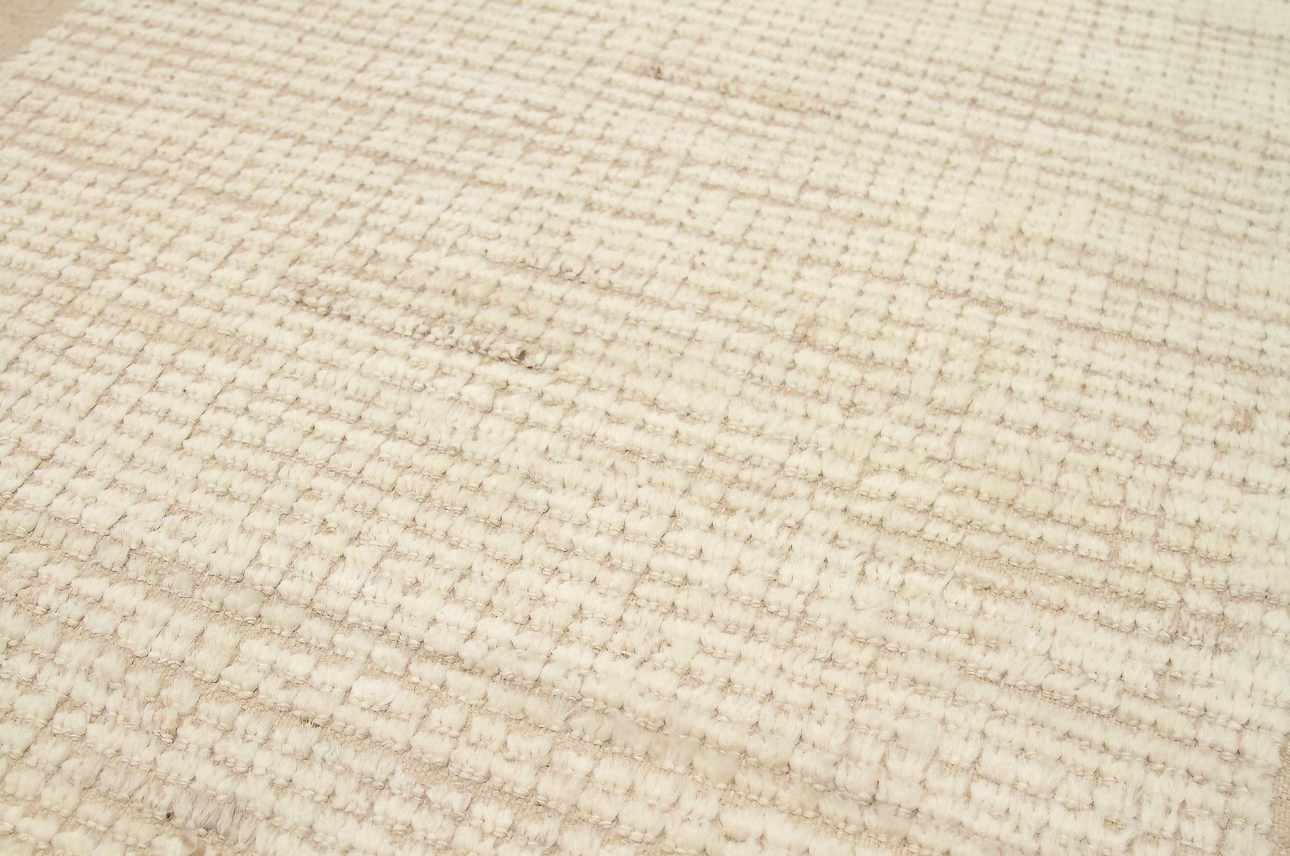 Marokkanischer Afghanistan-Läufer Circa 1990 - Wolle Elfenbein Design - 92253 (Afghanisch) im Angebot