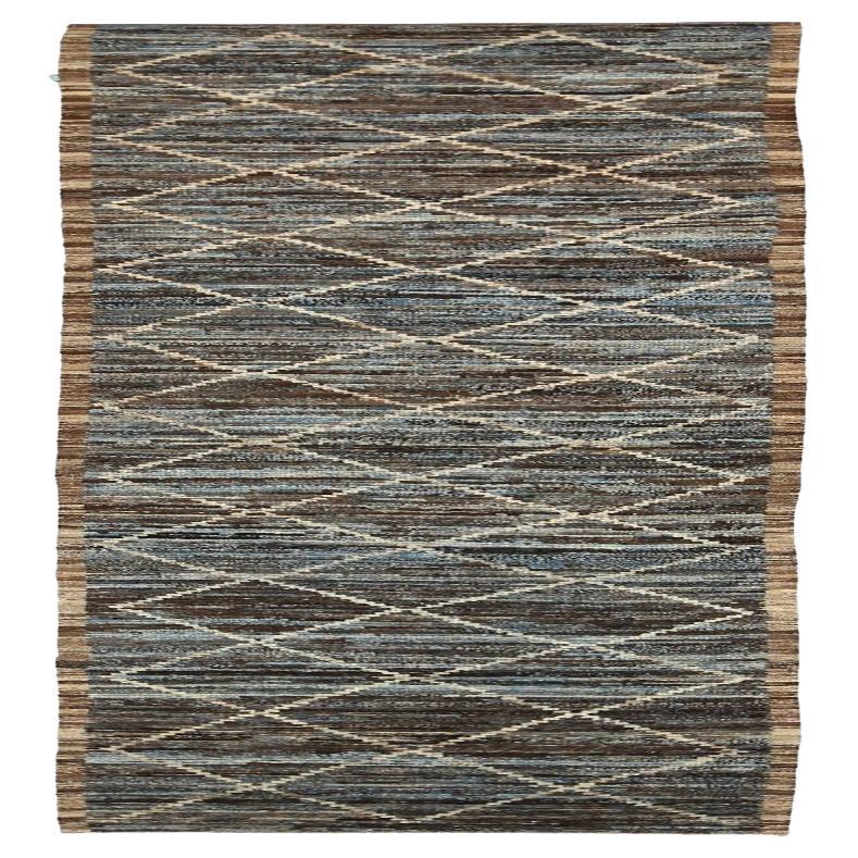 Tappeto Afghanistan Moroccan Runner - Lana Blu Marrone Avorio - 90474