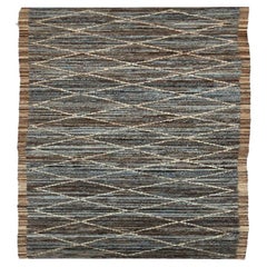 Alfombra Marroquí Afganistán - Lana Azul Marrón Marfil - 90474