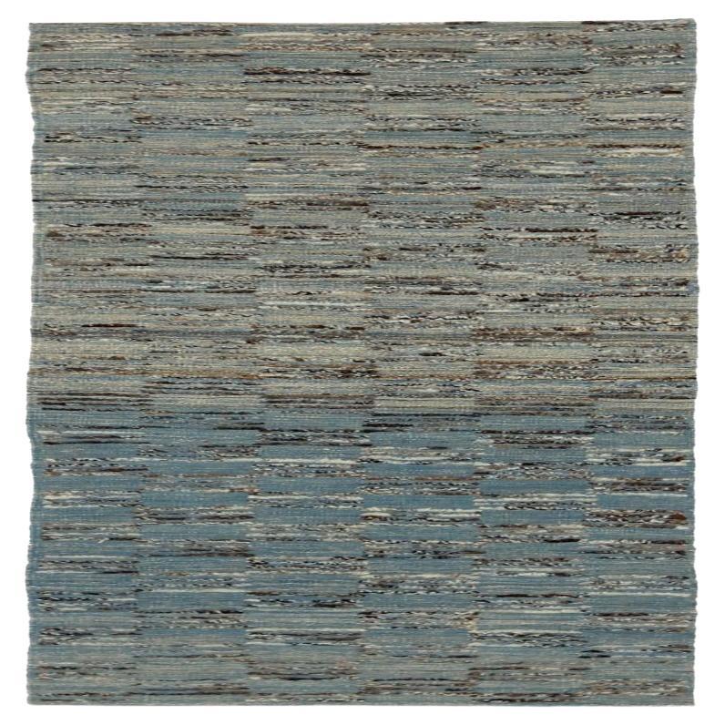 Afghanistan Marokkanischer Läufer Teppich - Wolle Blau Braun Elfenbein - 90505