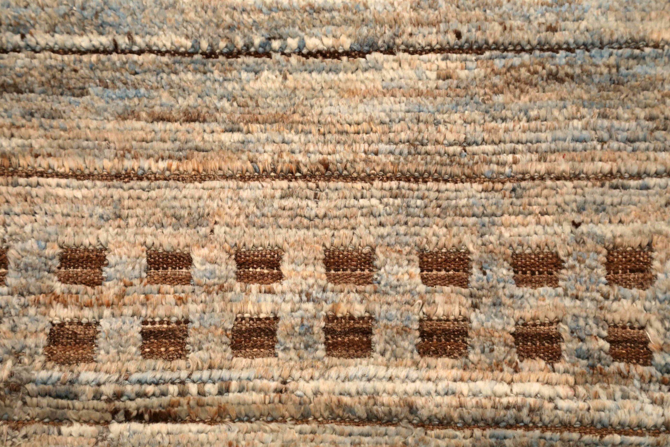 Alfombra Marroquí Afganistán - Lana Azul Marrón Marfil - 96352 Afgano en venta