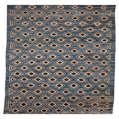 Tappeto Afghanistan Moroccan Runner - Lana Blu Marrone Avorio - 96363