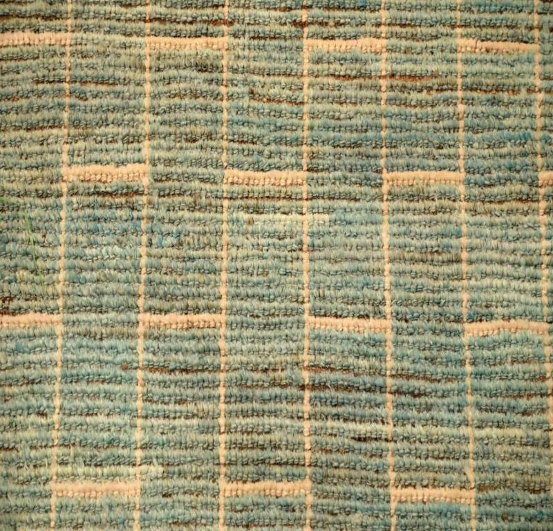 Tribal Tapis de course marocain d'Afghanistan, motif bleu en laine - 96359 en vente