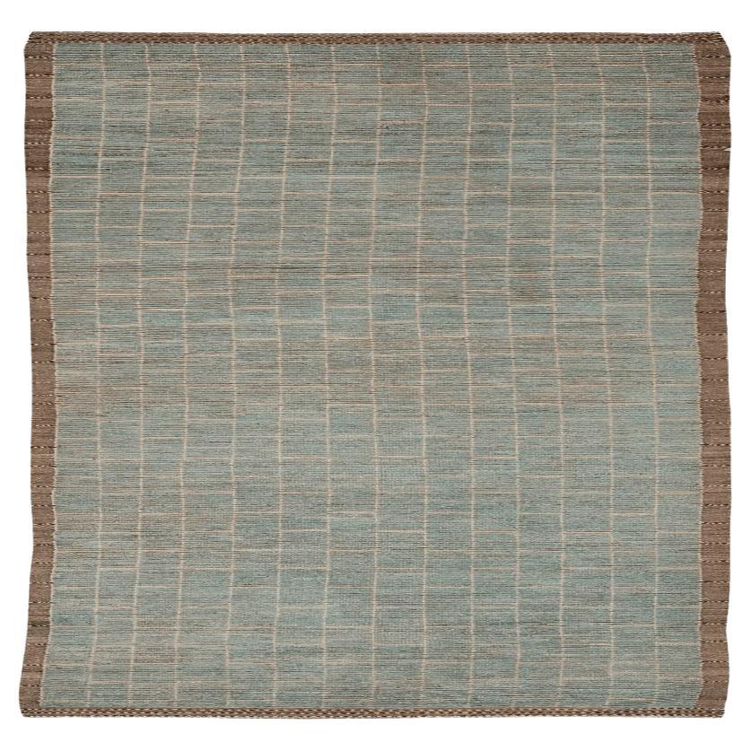 Marokkanischer Afghanistan-Läufer - Wollblau Design - 96359