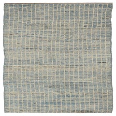 Tappeto Afghanistan Moroccan Runner - Design Lana Blu Avorio - 90453