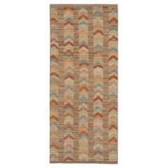 Afghanistan Moroccan Runner Rug - Wool Blue Ivory Red Design - 98503