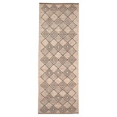 Tappeto Afghanistan Moroccan Runner - Design Lana Marrone Avorio - 96353