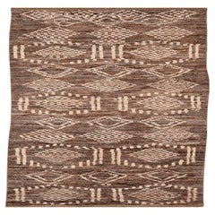 Tappeto Afghanistan Moroccan Runner - Design Lana Marrone Avorio - 96367