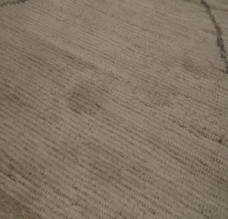Tribale Tappeto Afghanistan Moroccan Runner - Design Lana Marrone Avorio - 98502 in vendita
