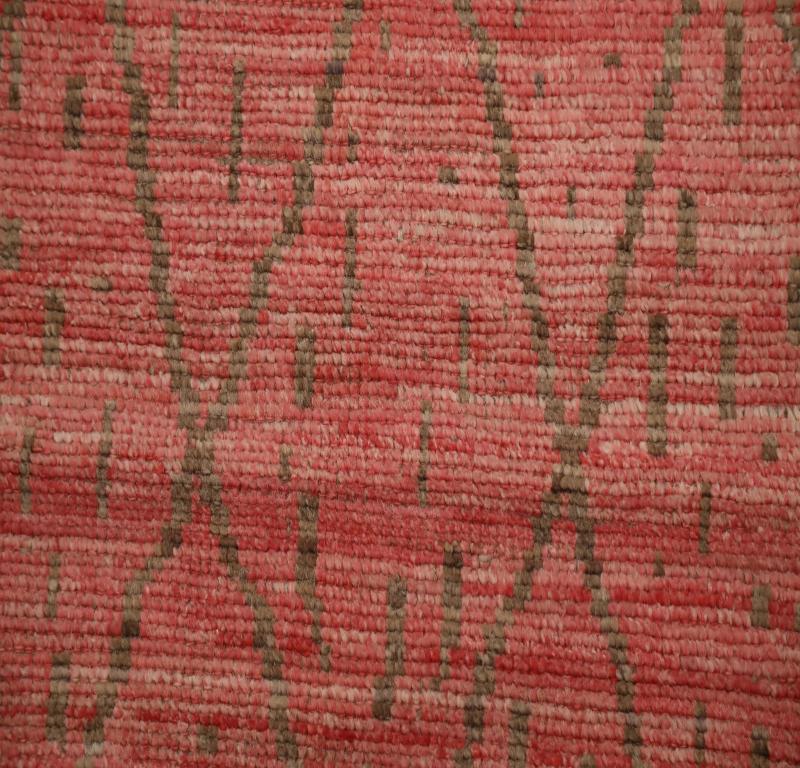Alfombra Corredera Marroquí Afganistán - Lana Marrón Rosa Rojo Diseño - 98499 Tejido a mano en venta