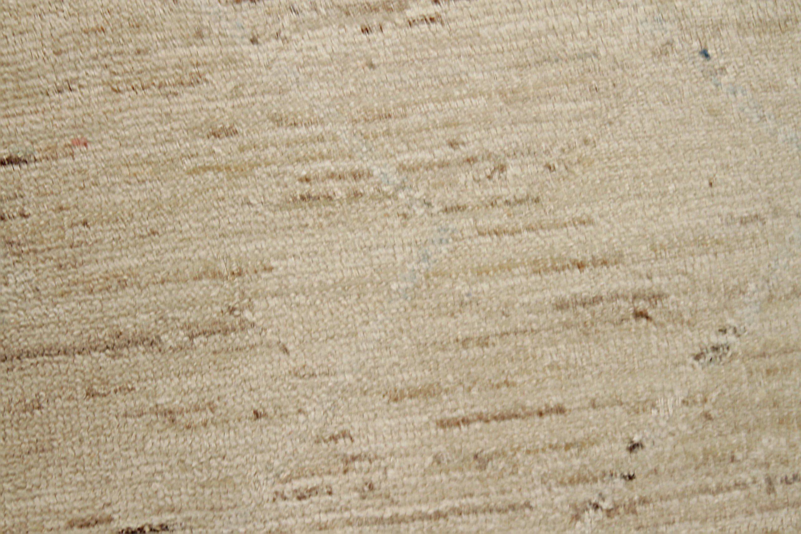 Marokkanischer Afghanistan-Läufer aus Wolle – elfenbeinfarbenes Design – 90454 (Afghanisch) im Angebot