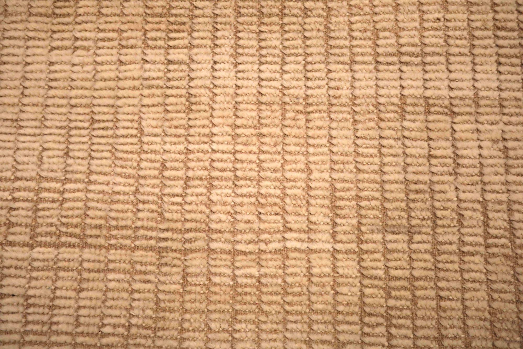 Tribal Afghanistan Moroccan Runner Rug - Wool Ivory Design - 93586 For Sale