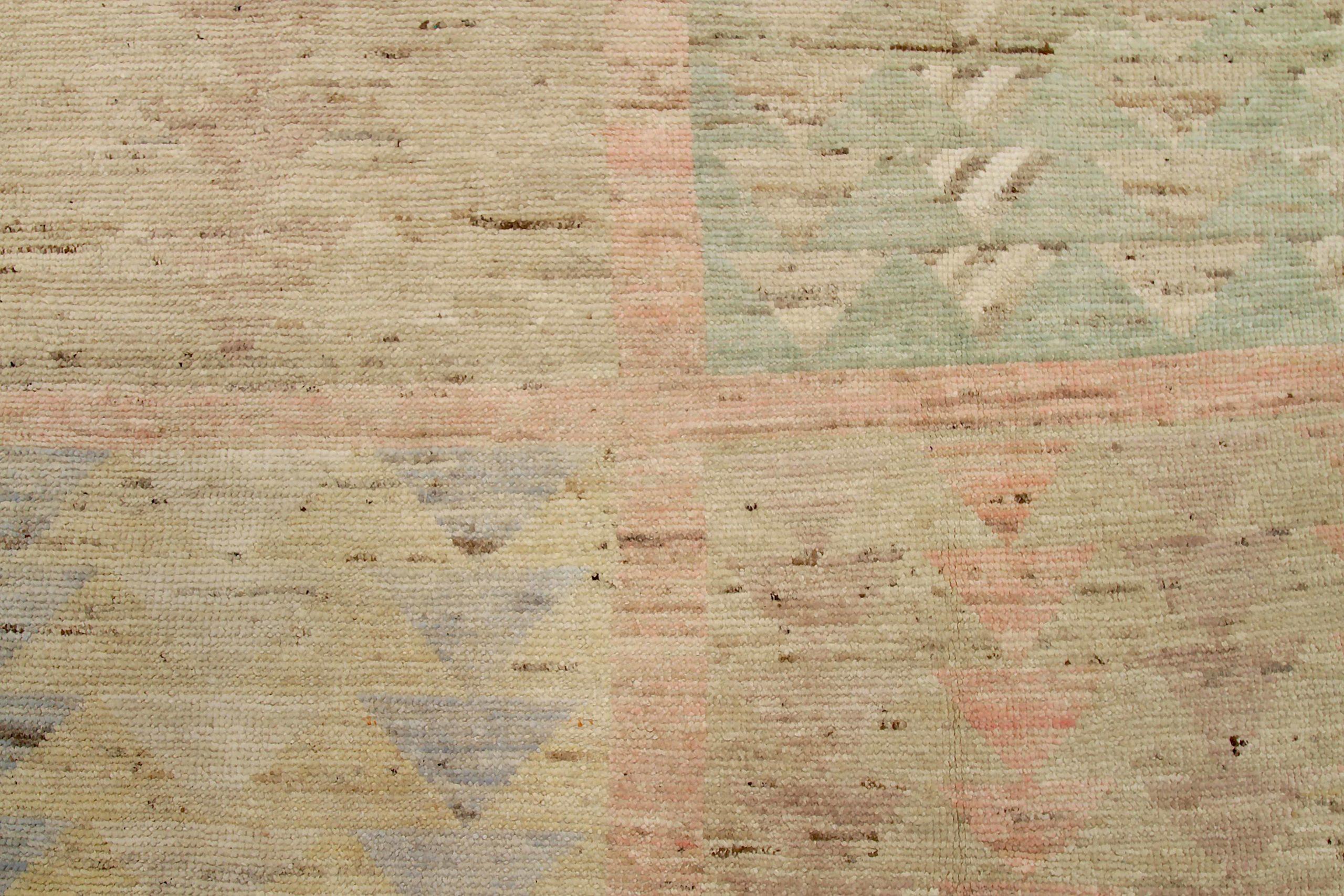 Afghano Tappeto marocchino dell'Afghanistan, circa 1990 - Lana, blu, verde, rosa, giallo - 92287 in vendita