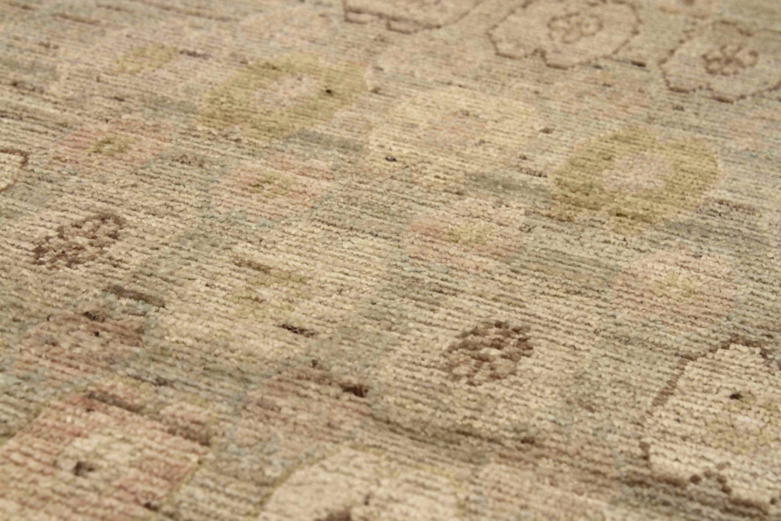 Afghanistan Moroccan Small Rug Circa 1990 - Wool Brown Ivory Design - 90442 In Excellent Condition For Sale In Dallas, TX