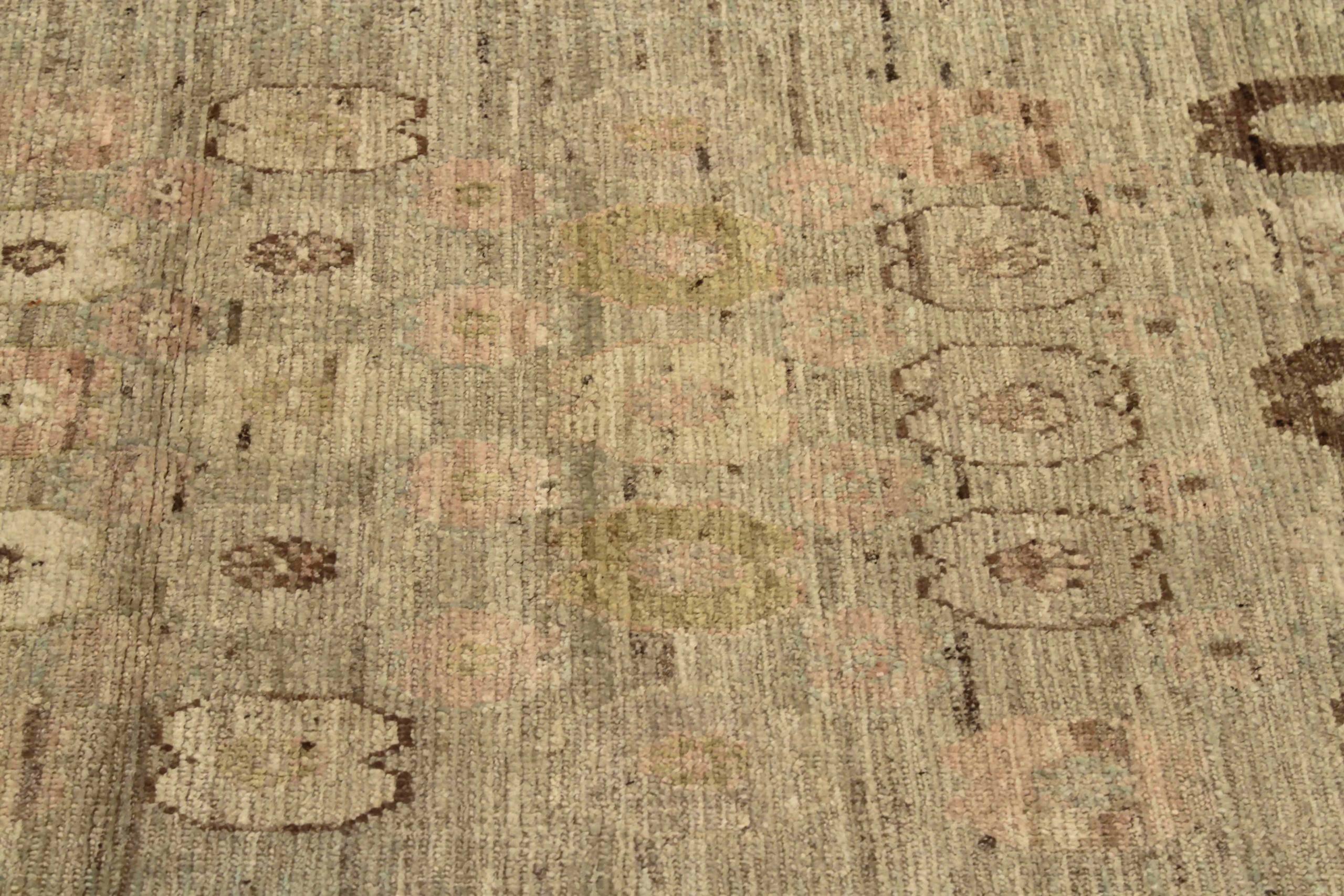 20th Century Afghanistan Moroccan Small Rug Circa 1990 - Wool Brown Ivory Design - 90442 For Sale