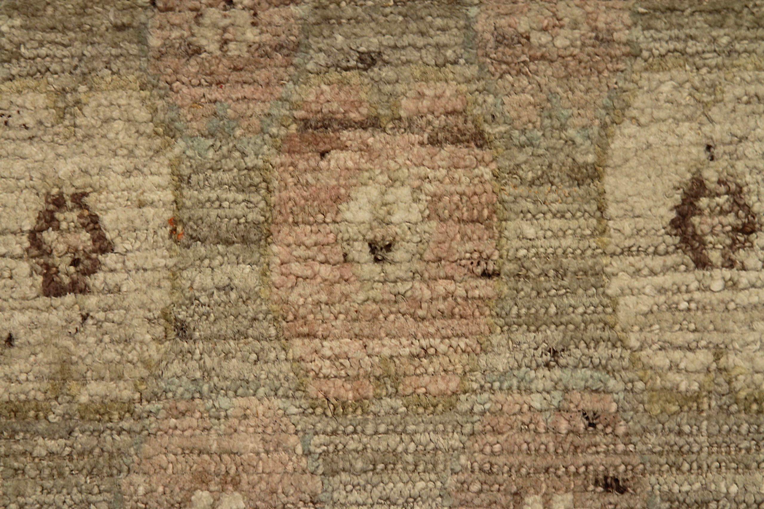 Afghanistan Moroccan Small Rug Circa 1990 - Wool Brown Ivory Design - 90442 For Sale 1