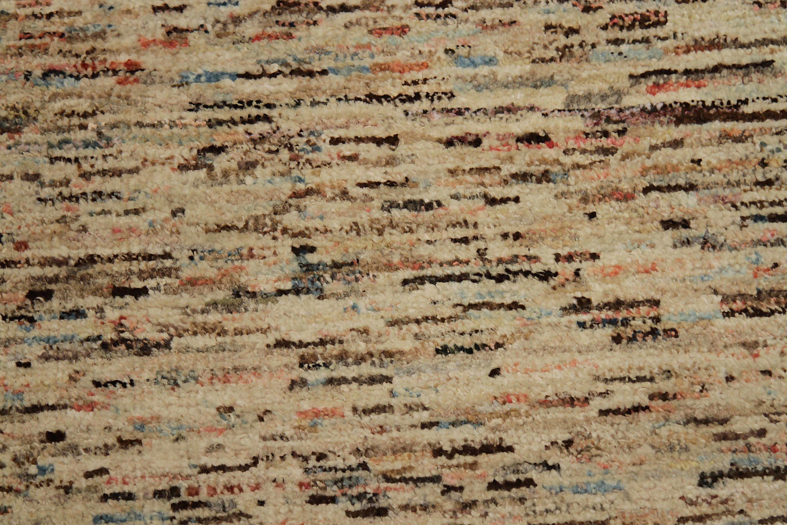 Afghanistan Marokkanischer Kleiner Teppich CIRCA 1990 - Wolle Braun Elfenbein Rot Design - 90522 im Zustand „Hervorragend“ im Angebot in Dallas, TX