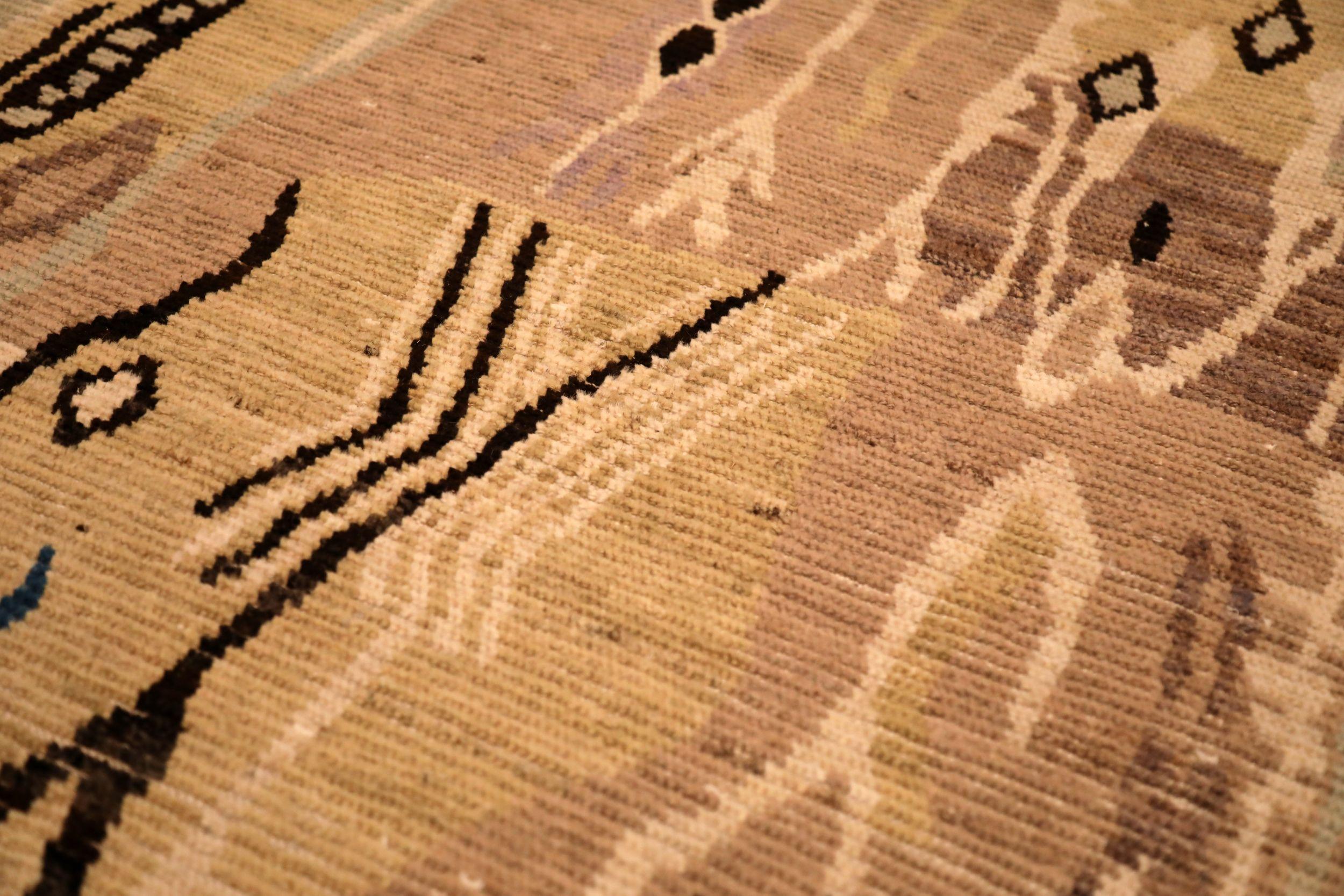 Tribale Tappeto Afghanistan Moroccan Small - Lana Nero Marrone Purpel - 93881 in vendita
