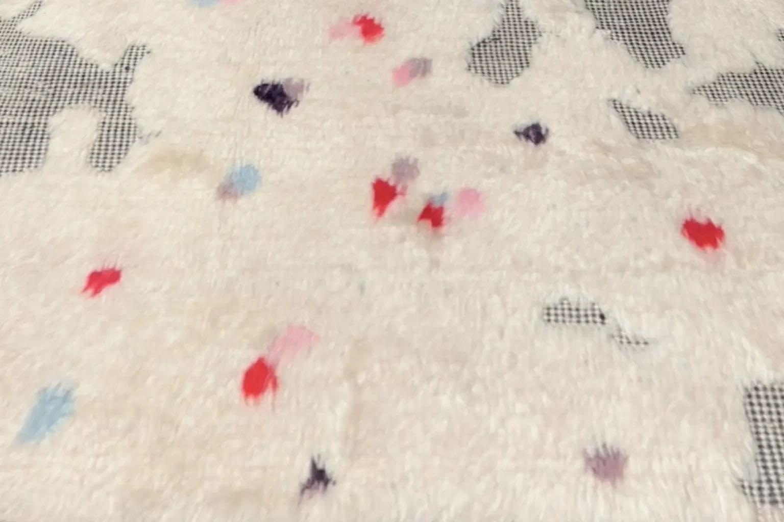 Alfombra Marroquí Afgana Small Design - Lana Marfil Rojo - 93597 en venta 4