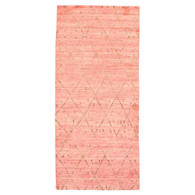 Afghanistan Marokkanisch - Wolle Braun Rosa Rot Design - 98500 im Angebot