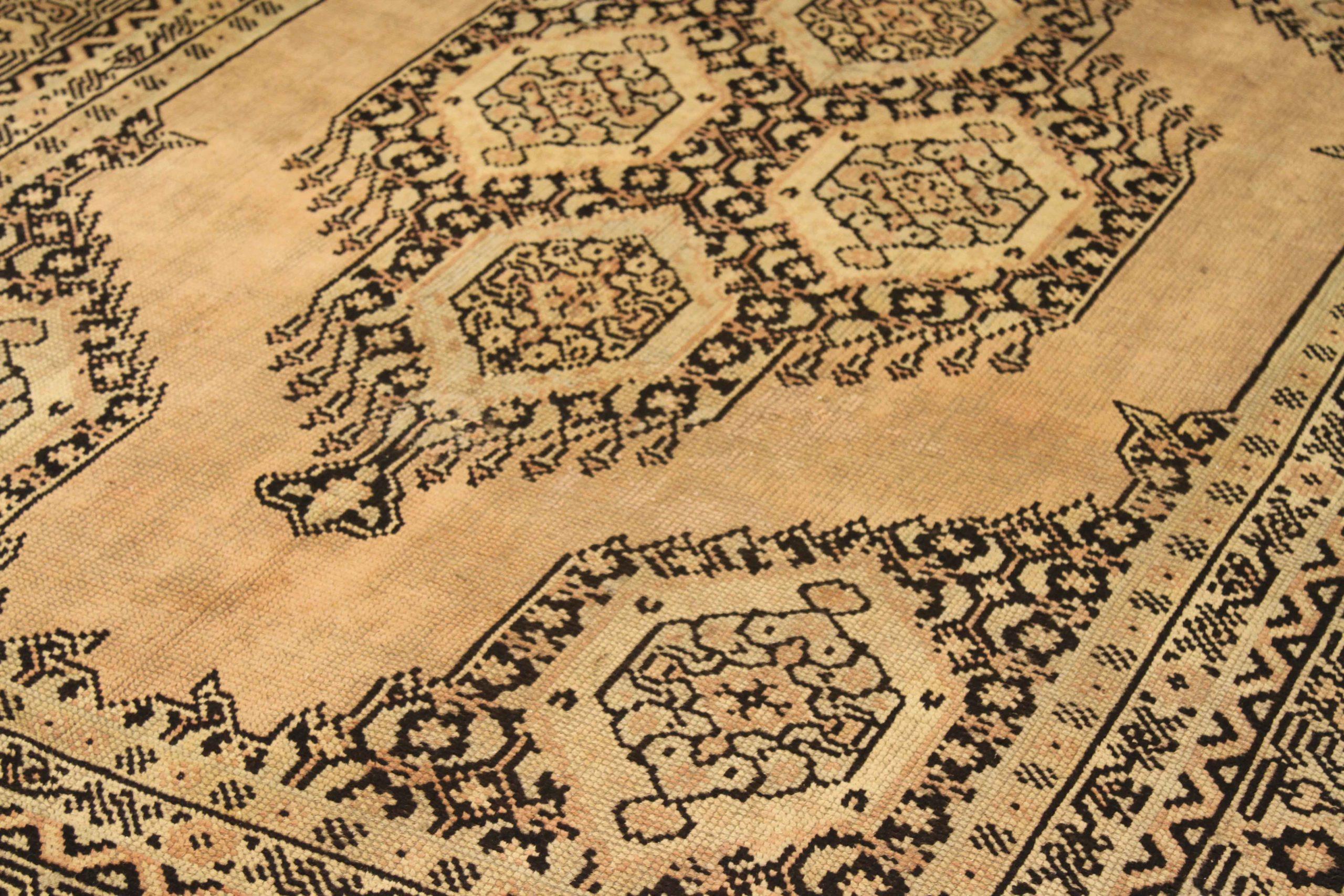 Afghano Tappeti dell'Afghanistan Oushak Circa 1910 - Lana Marrone Avorio 72536 in vendita