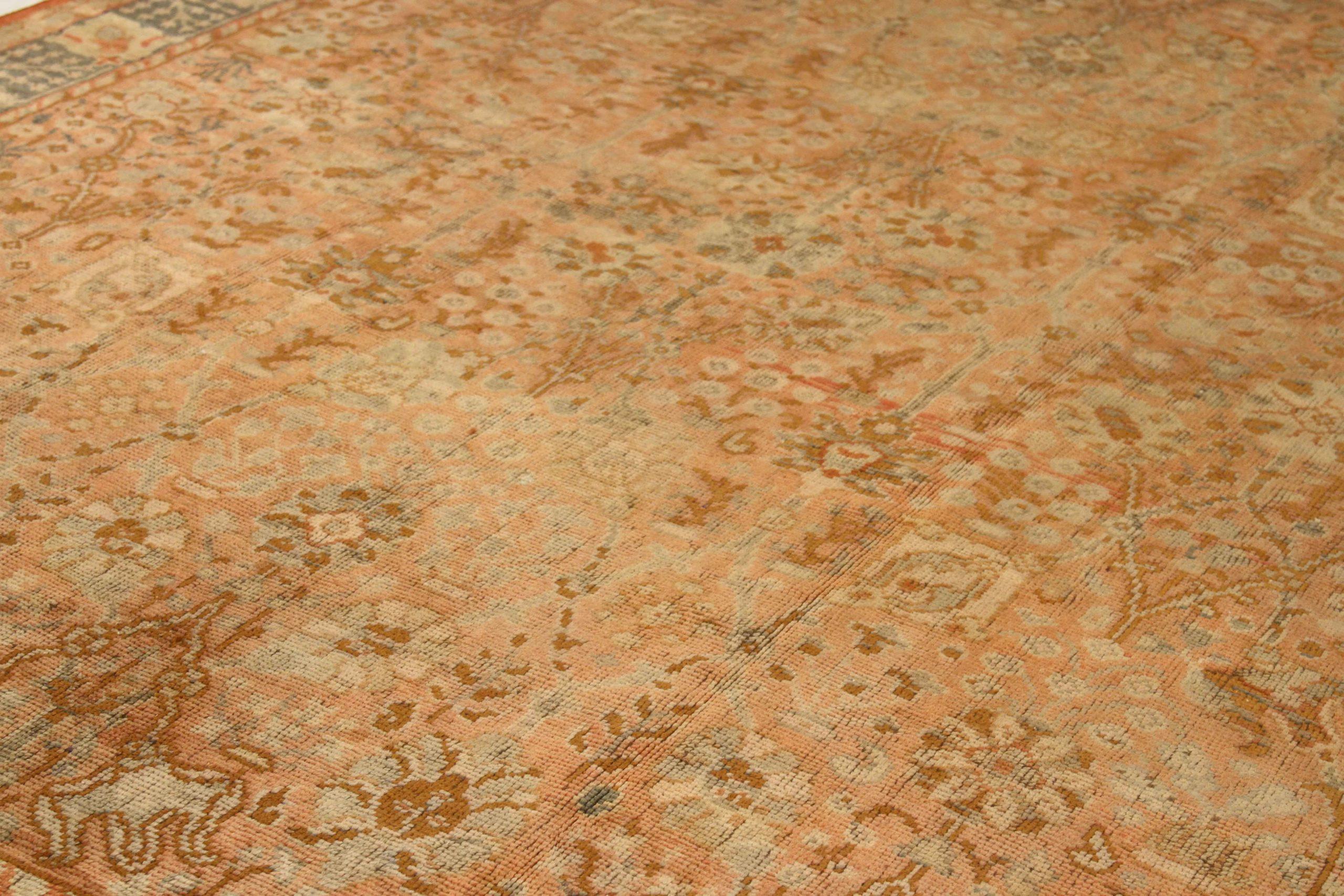 Afghanistan Oushak Area Rugs CIRCA 1910 - Wolle Brown Red Terracotta 72541 (Afghanisch) im Angebot