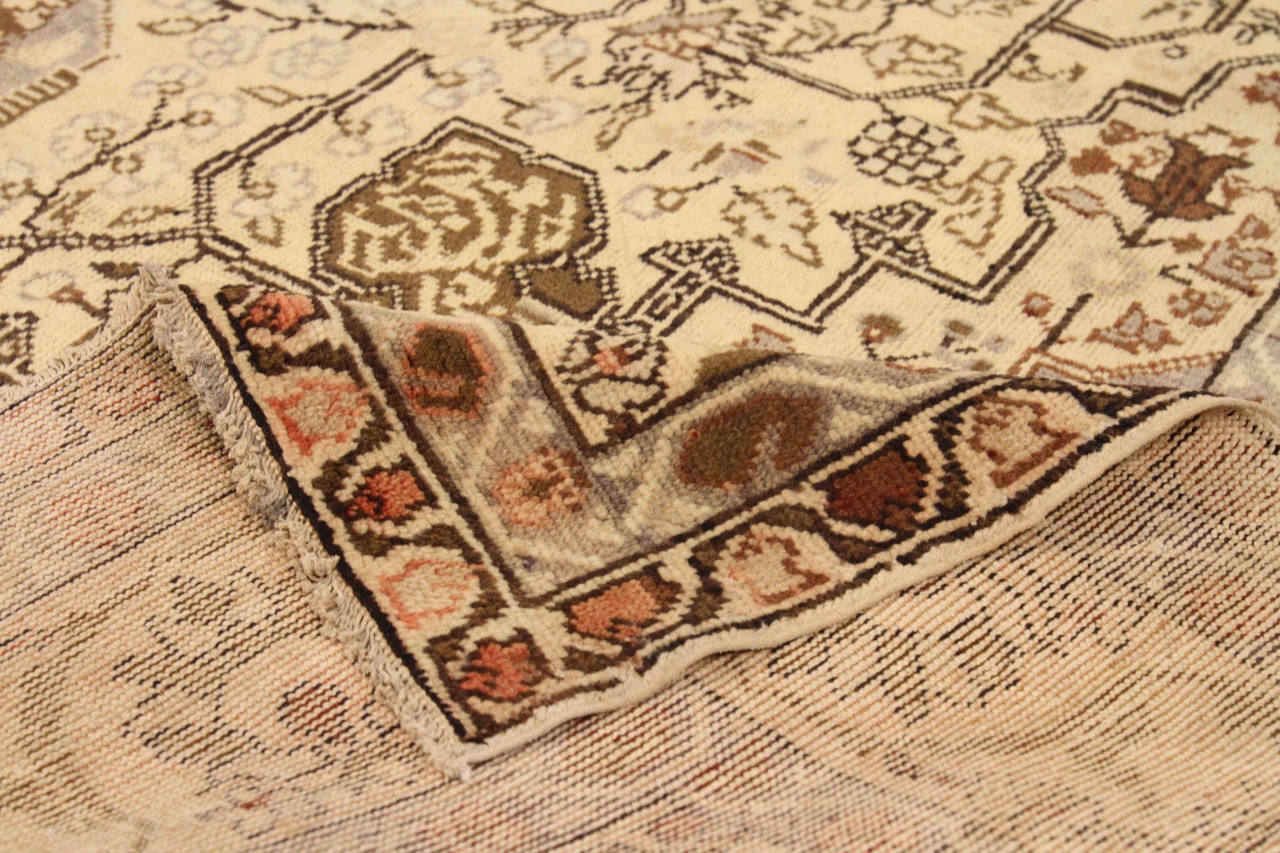 Afghanistan Oushak-Teppiche Circa 1910 - Wolle Grün Elfenbein Rot 72509 im Zustand „Hervorragend“ im Angebot in Dallas, TX