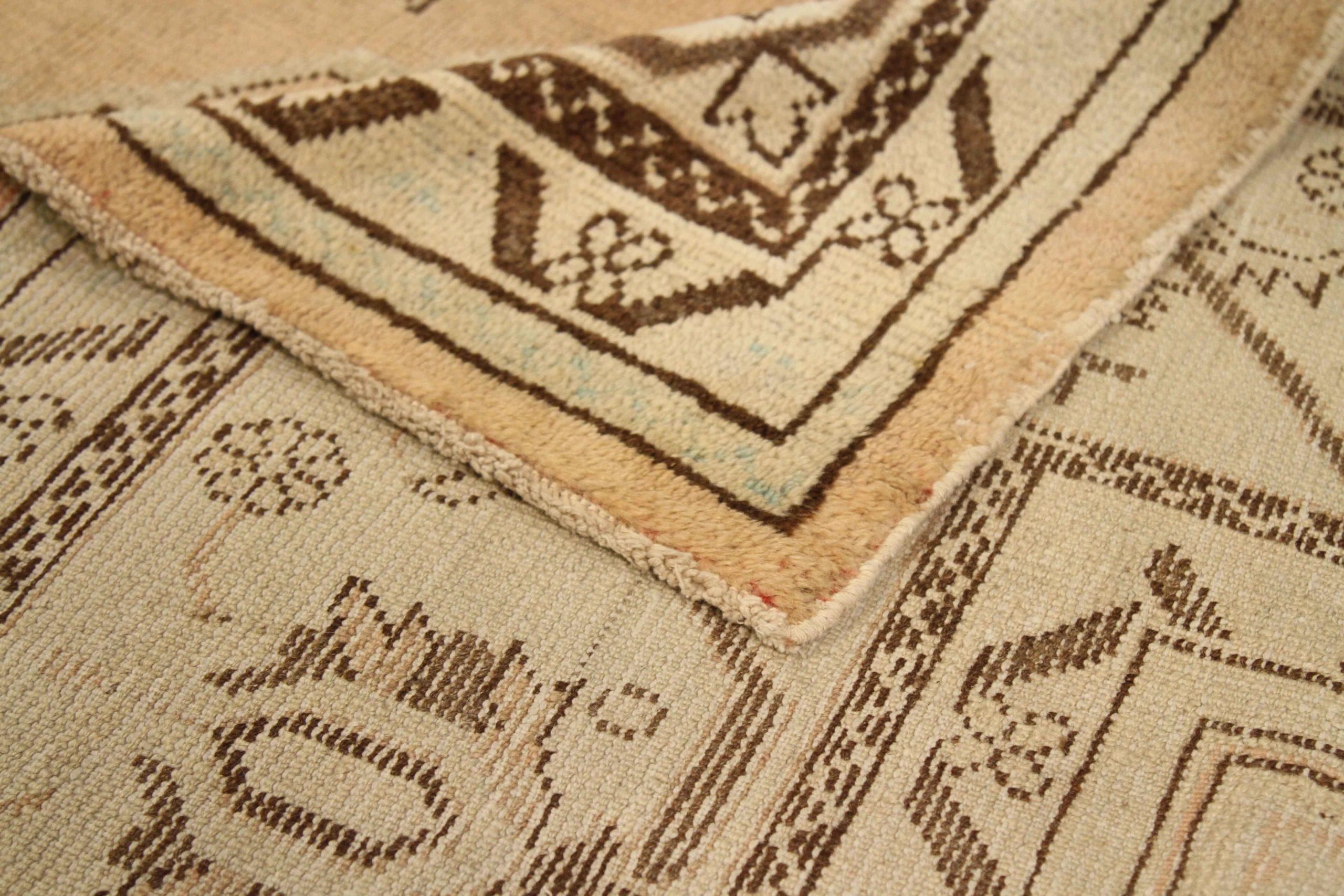 Afghanistan Oushak Area Rugs CIRCA 1940 - Wolle Blau Braun Elfenbein 72387 im Zustand „Hervorragend“ im Angebot in Dallas, TX