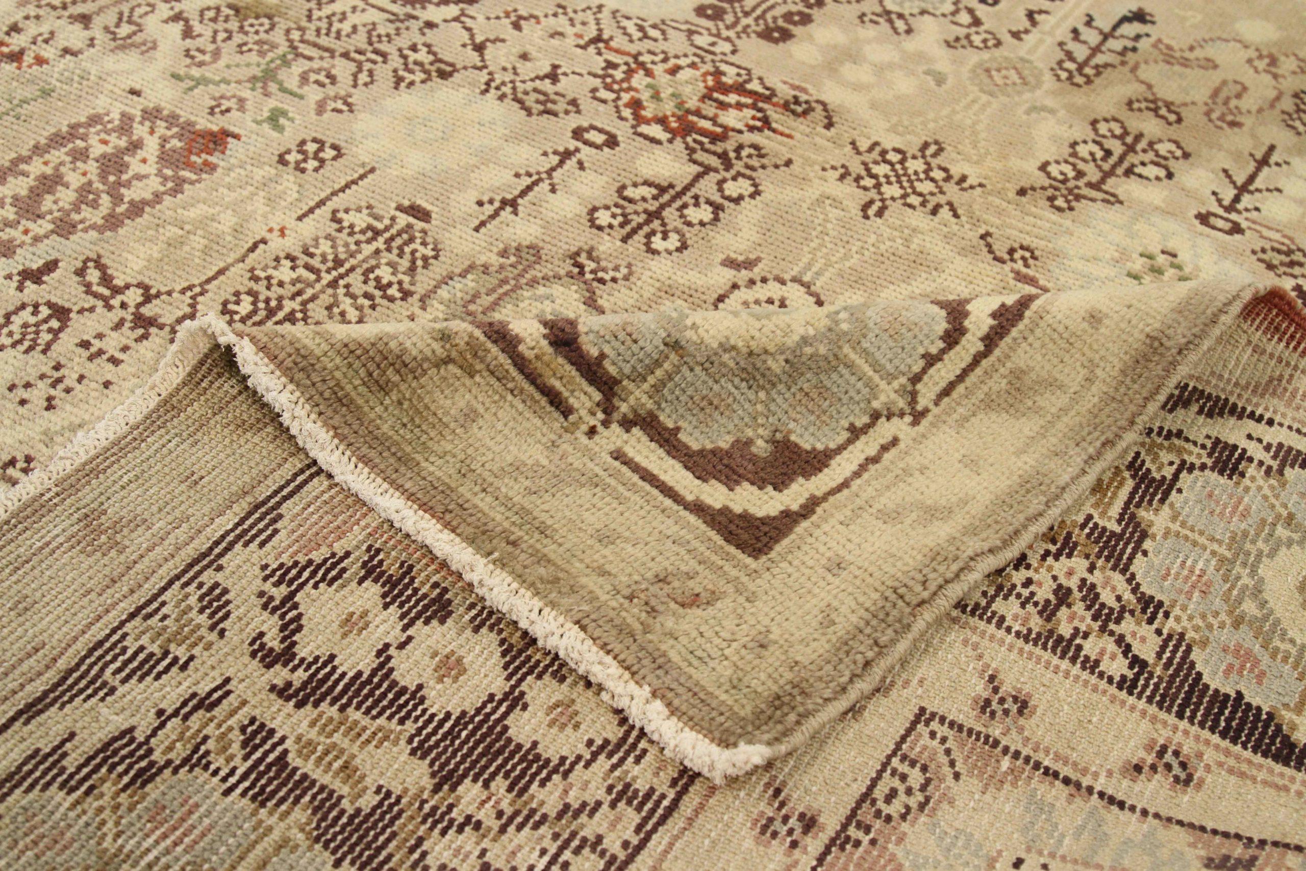 Afghanistan Oushak-Teppiche Circa 1940 - Wolle Elfenbein Design - 10604 (Afghanisch) im Angebot