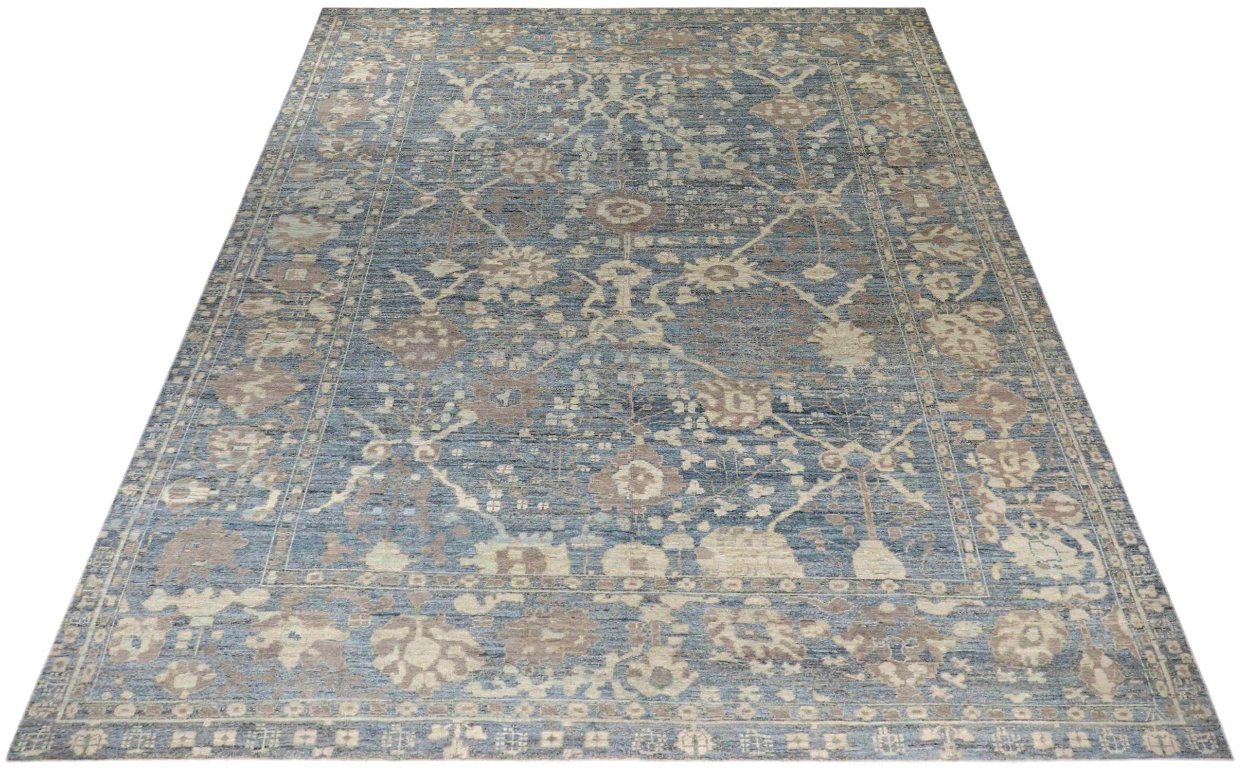 Discover the elegance of Afghanistan Oushak featuring Area Rugs in Circa 1990. Designed with Wool and BlueBrownIvory, this exclusive design is perfect for enhancing your space.