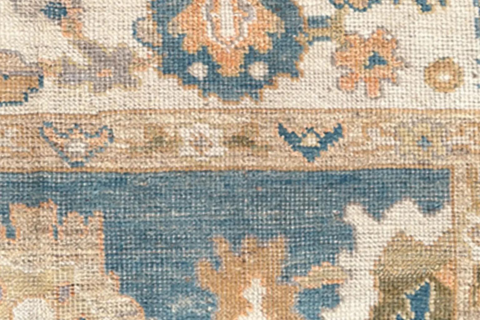 Alfombras de Afganistán Oushak Circa 1990 - Lana Diseño Azul - 95490 en venta 1