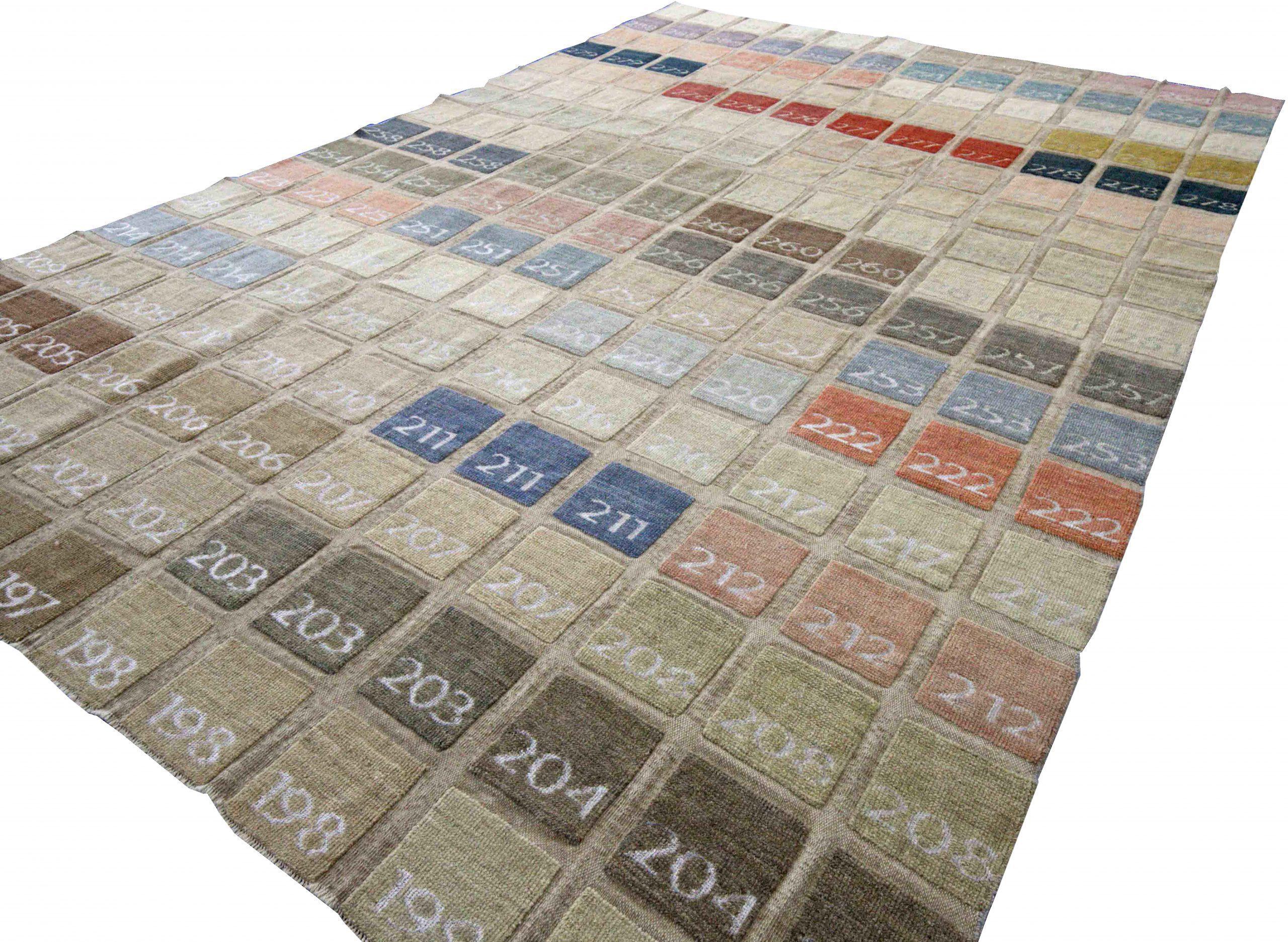 Afghanistan Tapis Oushak Circa 1990 - Laine Bleu Ivoire Rose Rouge - 90690 Excellent état - En vente à Dallas, TX