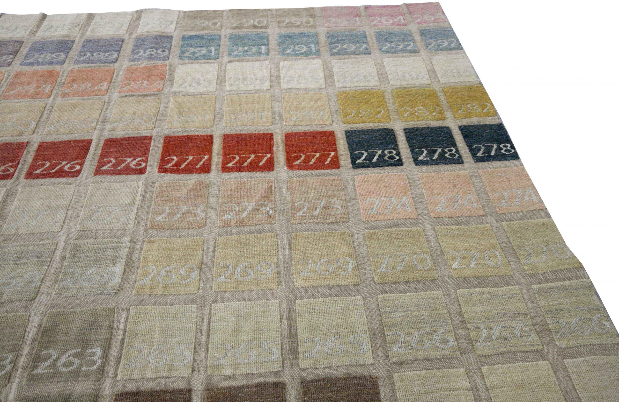 20ième siècle Afghanistan Tapis Oushak Circa 1990 - Laine Bleu Ivoire Rose Rouge - 90690 en vente