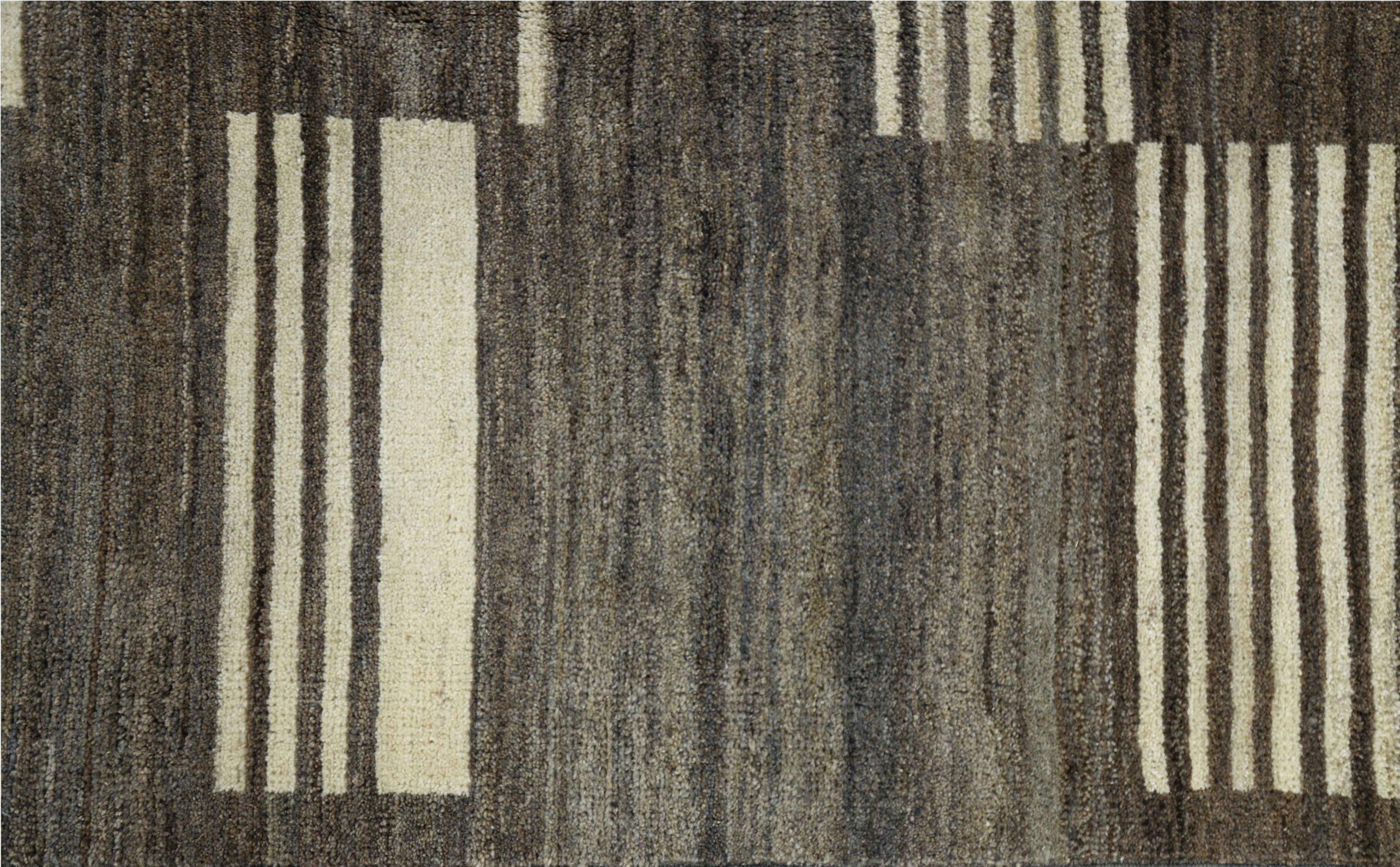 Afghanistan Oushak Area Rugs Circa 1990 - Wool Brown Ivory Design - 90693 For Sale 1