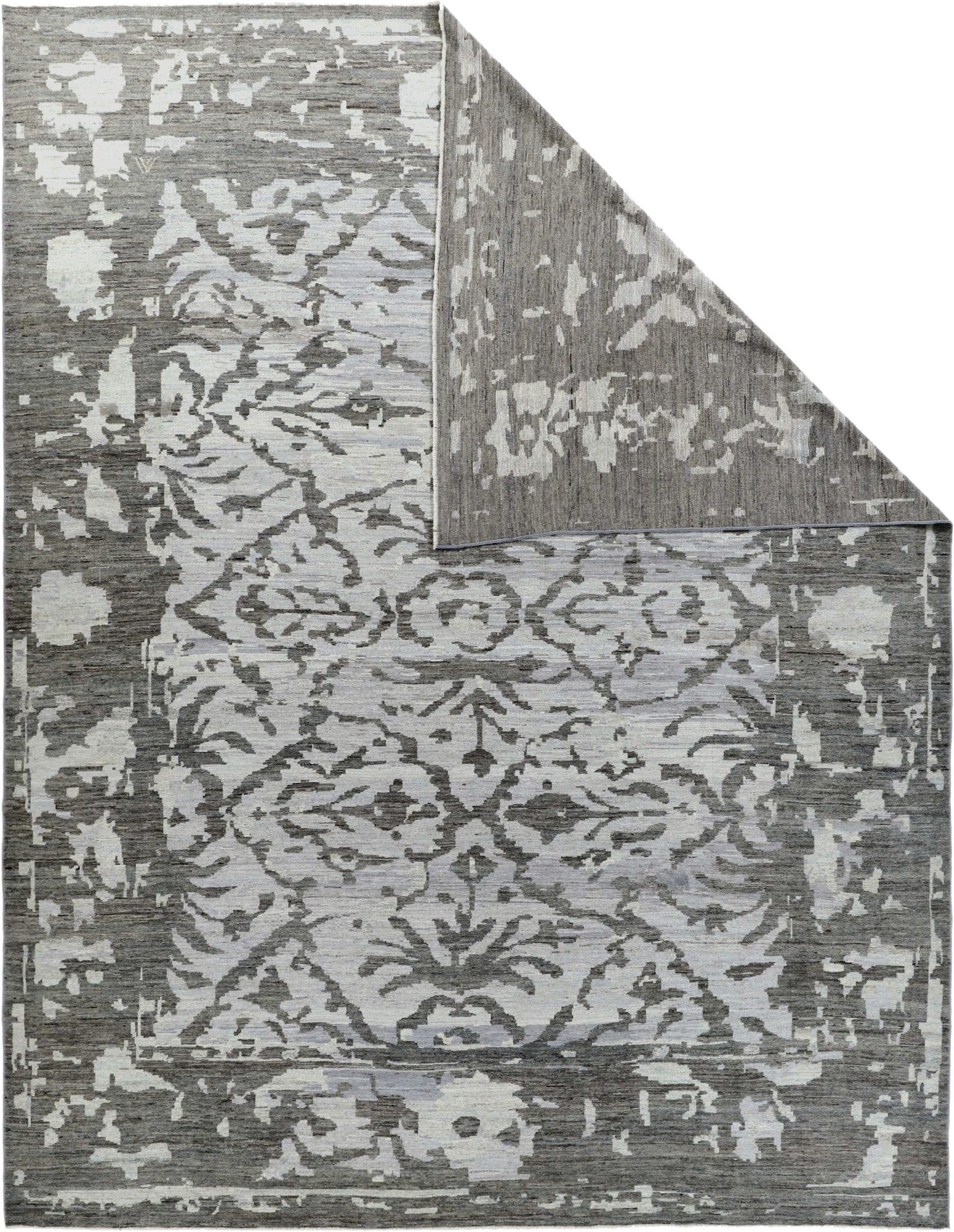 Tappeti Afghanistan Oushak Circa 1990 - Lana Marrone Avorio Design - 90728 In condizioni ottime in vendita a Dallas, TX
