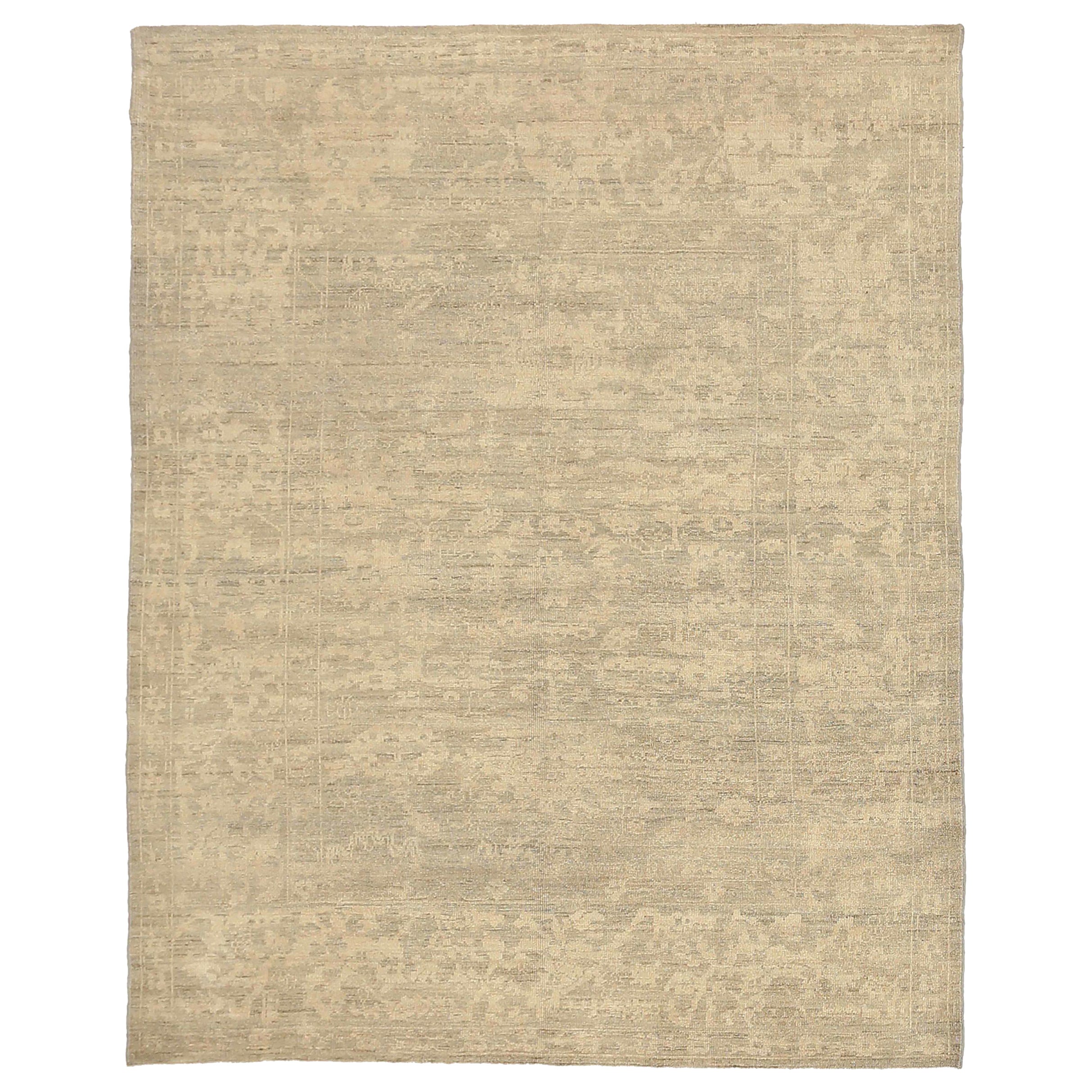 Afghanistan Oushak-Teppiche Circa 1990 - Wolle Elfenbein Taupe Design - 92483