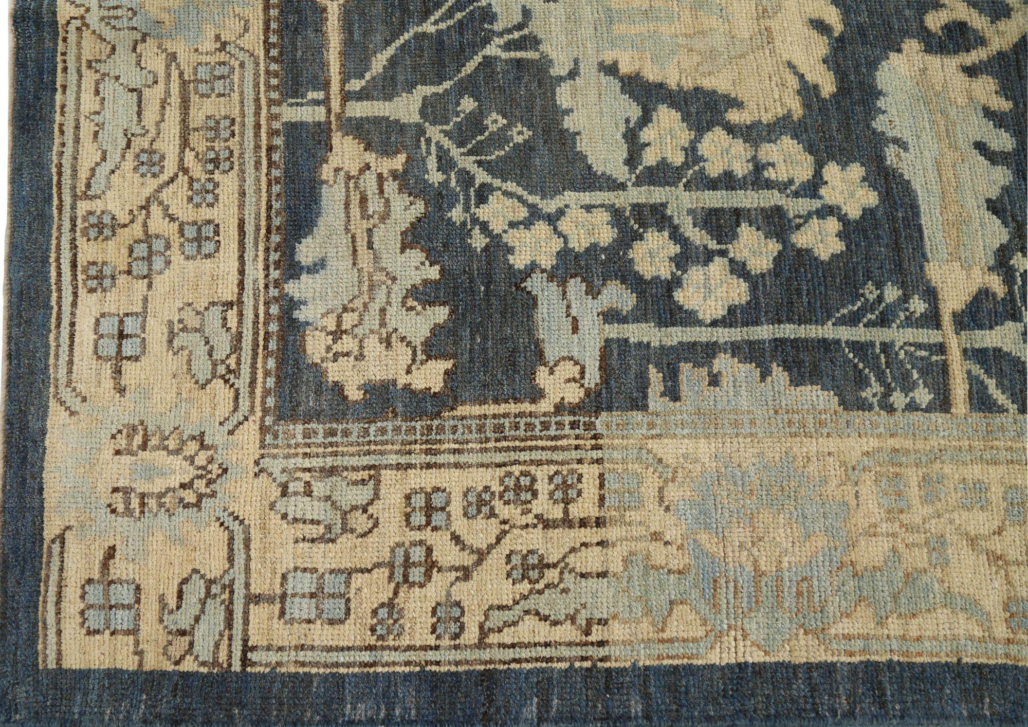 A Modern Artisanal Masterpiece
This magnificent area rug is more than a floor covering; it is a profound work of art centered on one of history's most powerful symbols: the Tree of Life. It masterfully reinterprets this ancient motif with a