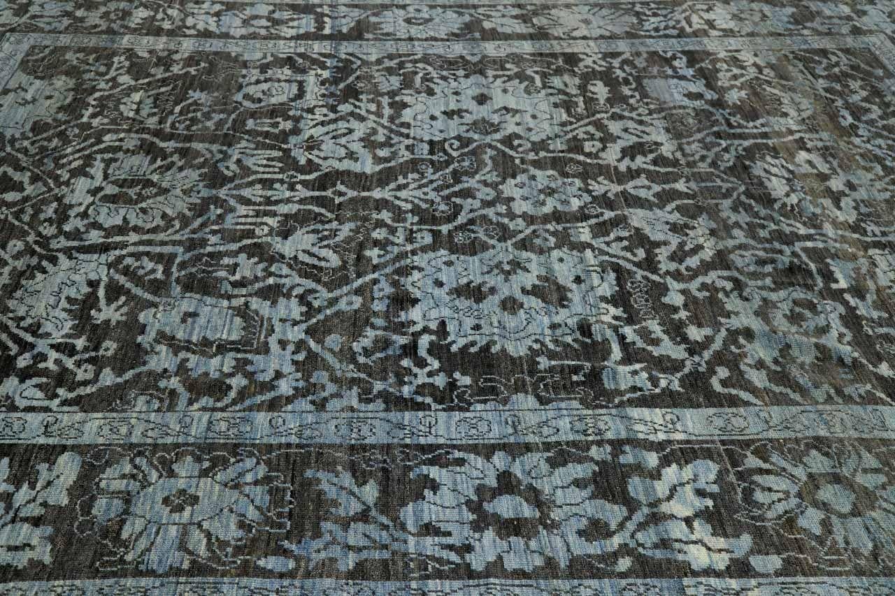 Alfombras de Afganistán Oushak - Lana Diseño Azul Marrón - 93610 Afgano en venta