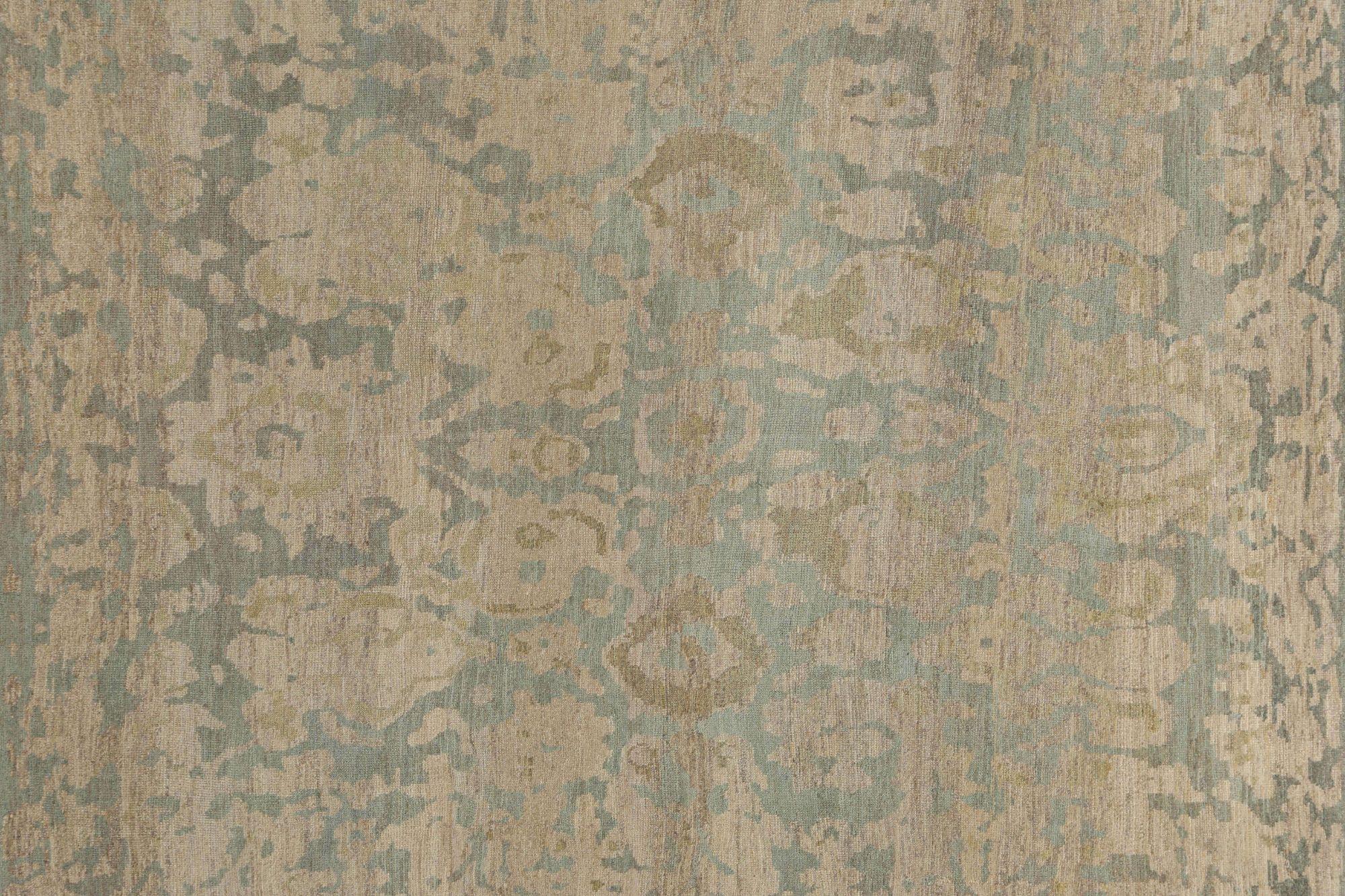Tapis Afghanistan Design/One - Laine Bleu Brown Ivory Design - 95916 Excellent état - En vente à Dallas, TX