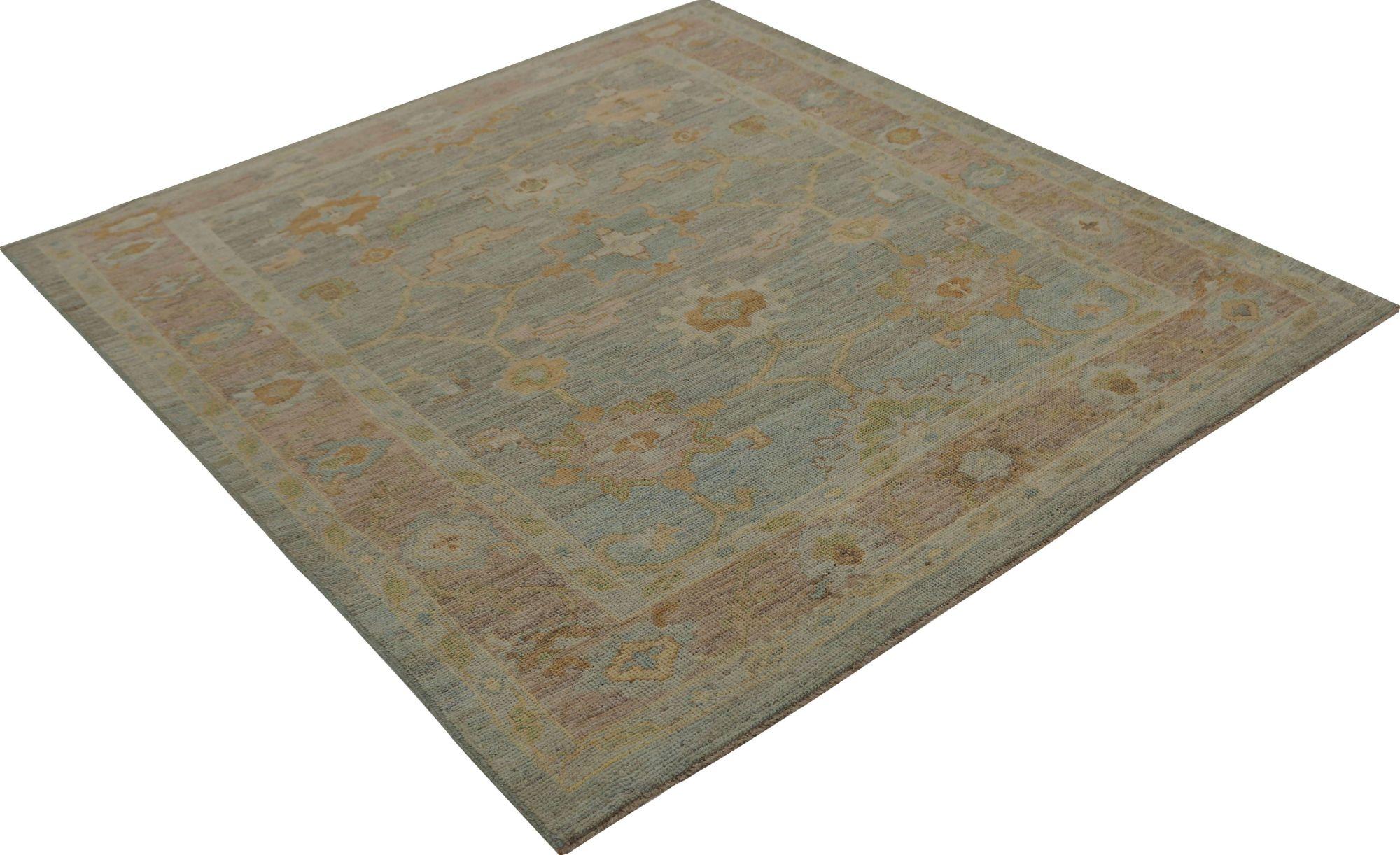 Afghanistan Oushak-Teppiche - Wollblau Design - 96052 (Stammeskunst) im Angebot