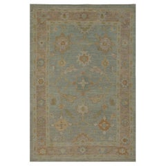 Afghanistan Oushak-Teppiche - Wollblau Design - 96052