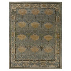Afghanistan Oushak Area Rugs - Wolle Blau Grau Grün Gelb - 96121