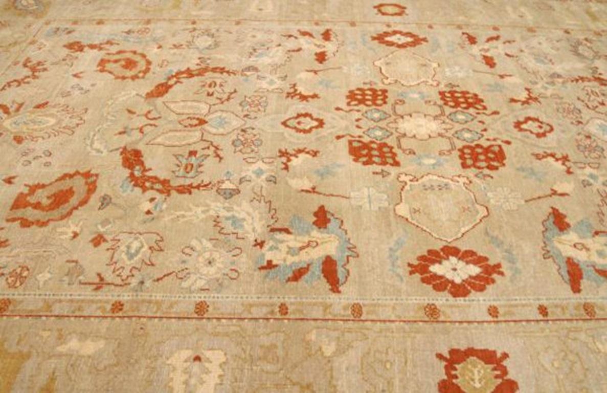 Afghanistan Oushak-Teppiche - Wolle Blau Elfenbein Rot Design - 90005 im Zustand „Hervorragend“ im Angebot in Dallas, TX