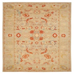 Tappeti Afghanistan Oushak - Lana Blu Avorio Rosso - 90005