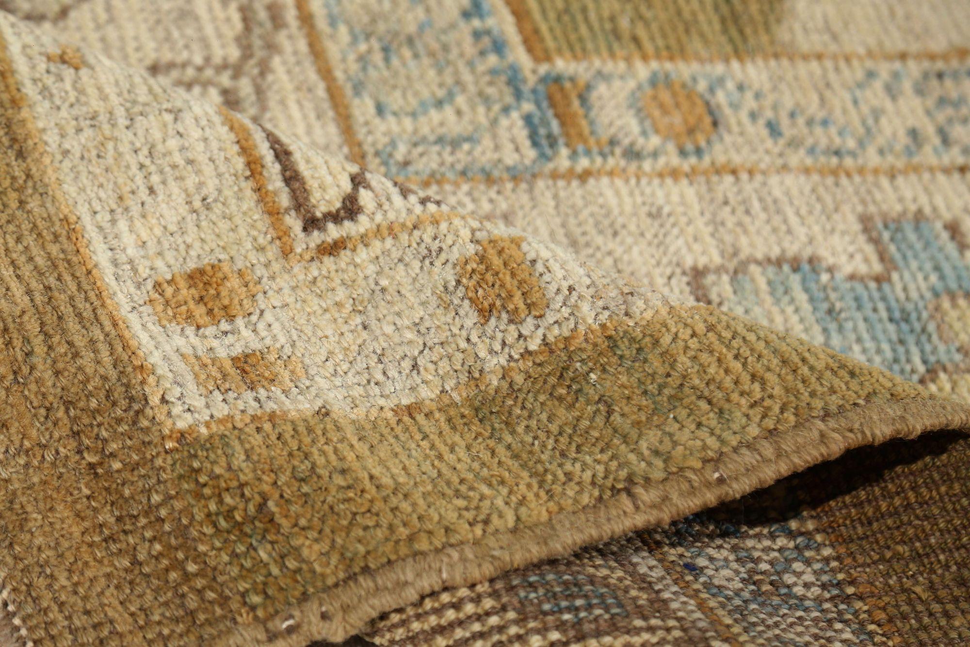 Afghanistan Oushak Area Rugs - Wolle Brown Design - 96162 (Afghanisch) im Angebot