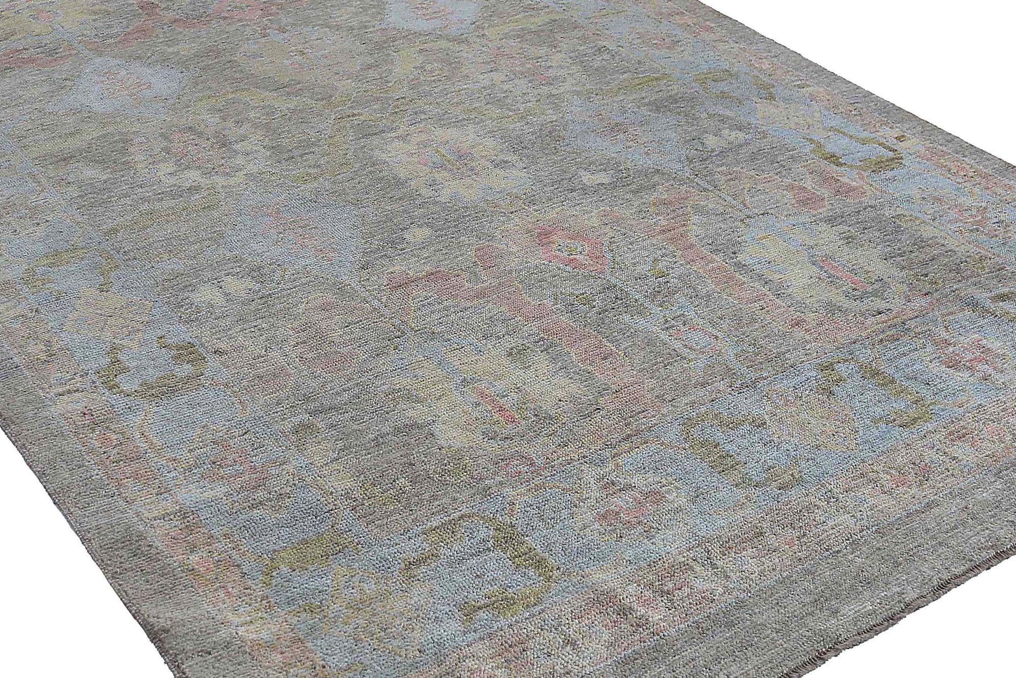 Afghano Tappeti Afghanistan Oushak - Design marrone in lana - 97006 in vendita