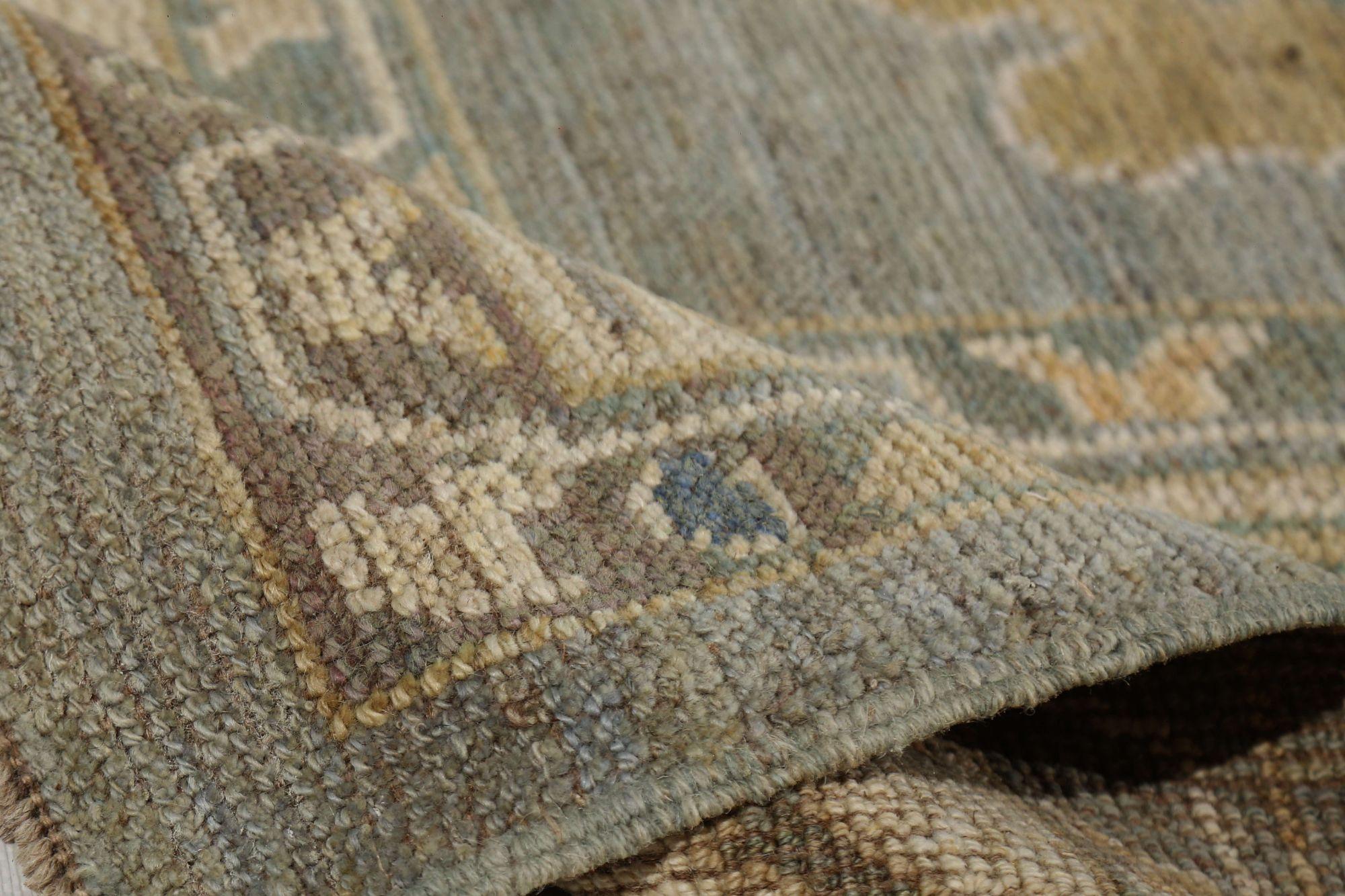 Turkey Oushak Area Rugs - Wool Brown Gray Design - 96148 In Good Condition For Sale In Dallas, TX