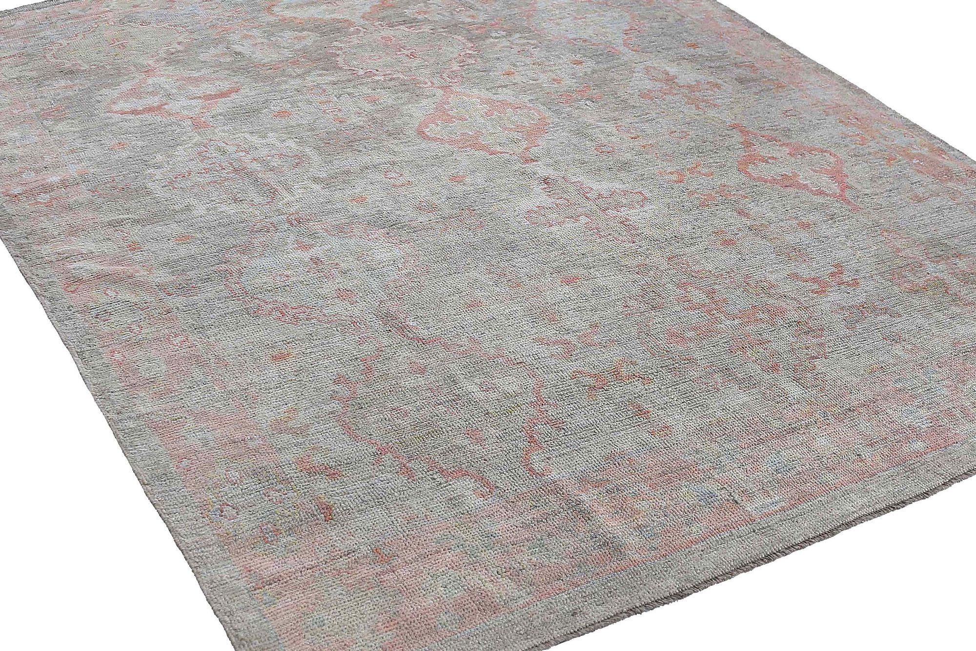 Afghanistan Oushak Area Rugs - Wool Brown Green Design - 97269 In Excellent Condition For Sale In Dallas, TX